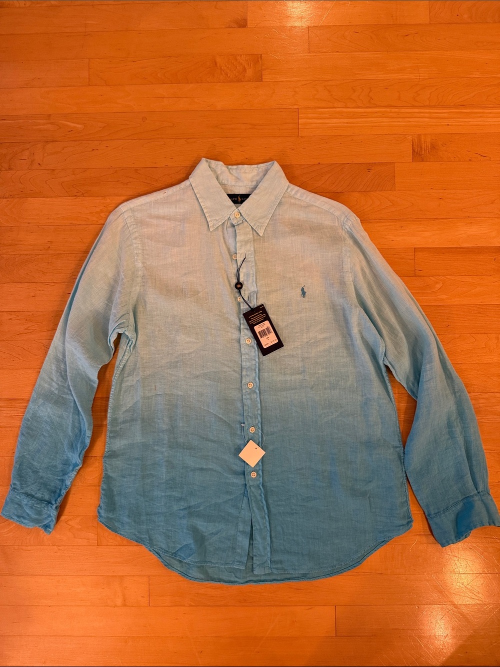 Ralph Lauren Men’s Blue Ombre Linen Button-Down Shirt